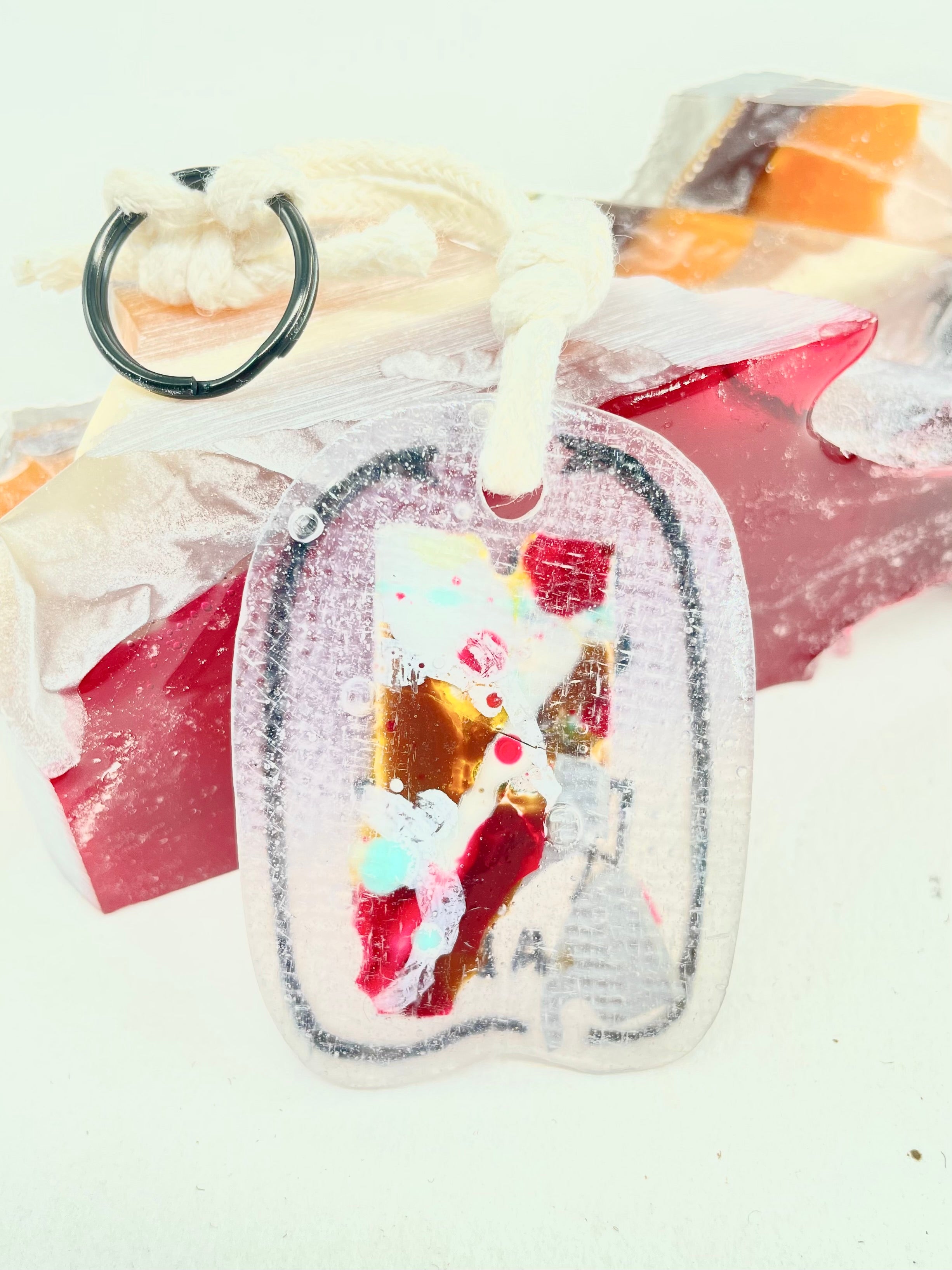 Rad Resin Razor Keyring