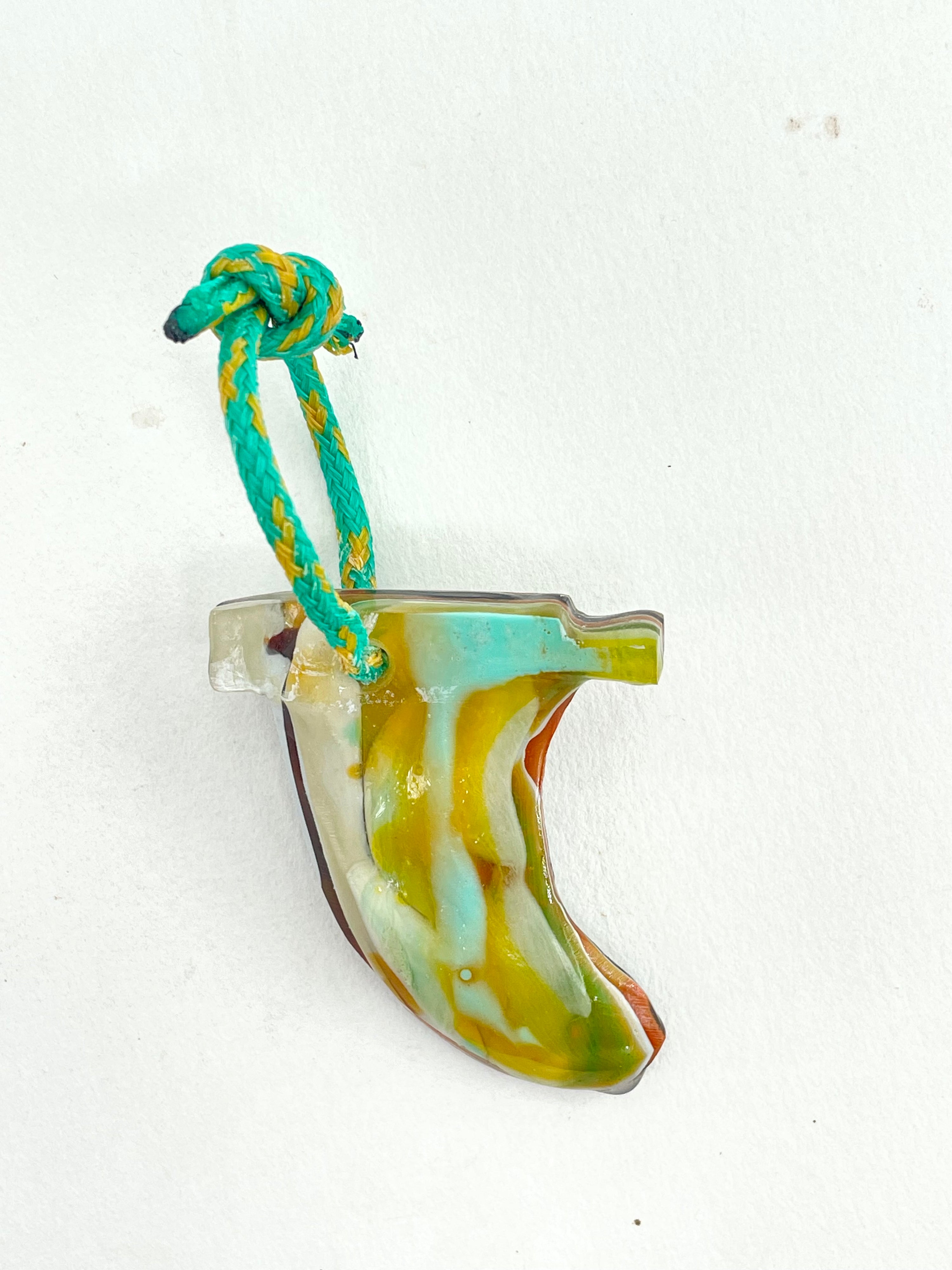 Resin Rad fin Sea Green fin Keyring