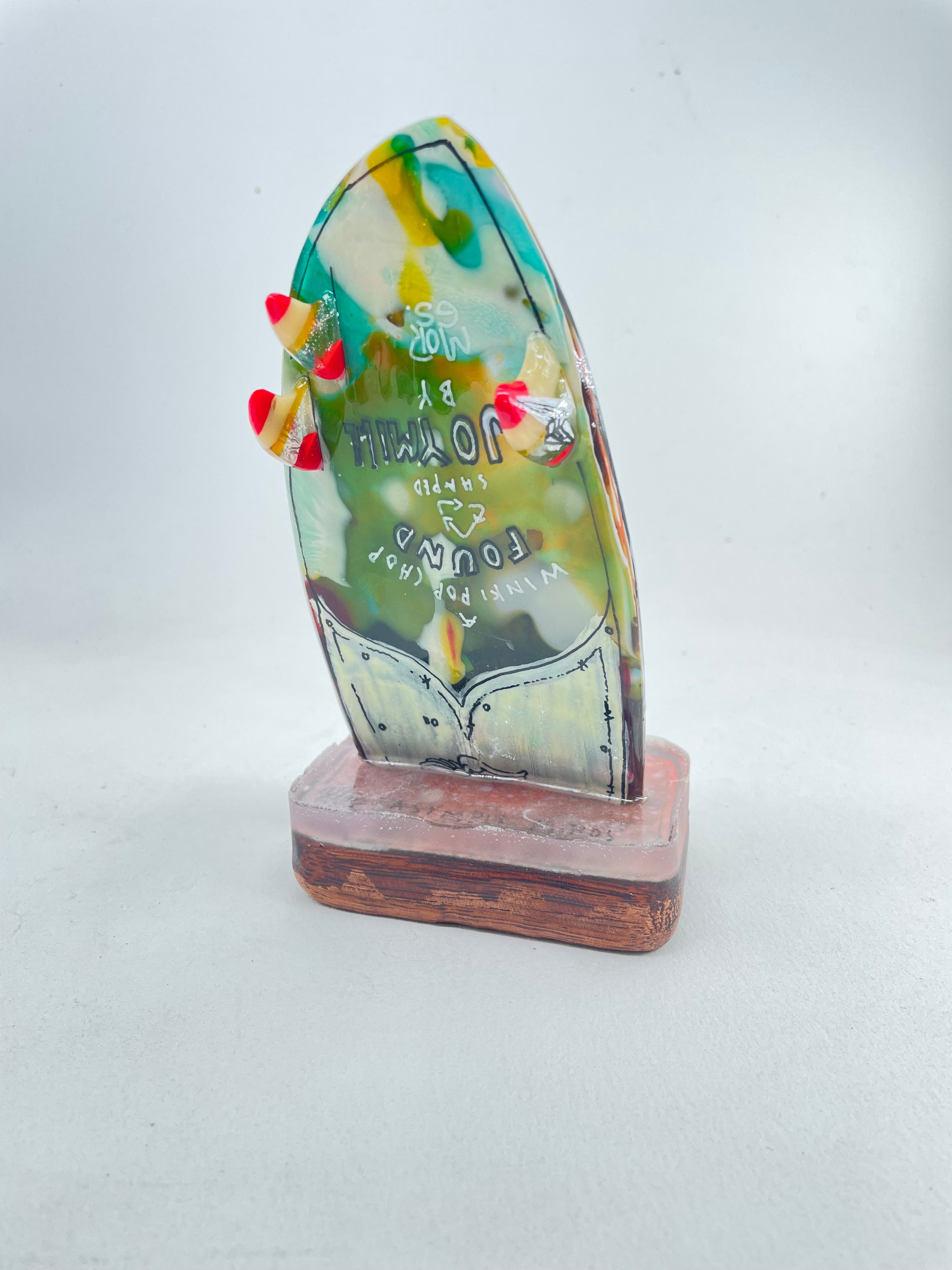 Rad Resin Asym in the sand Sculpture