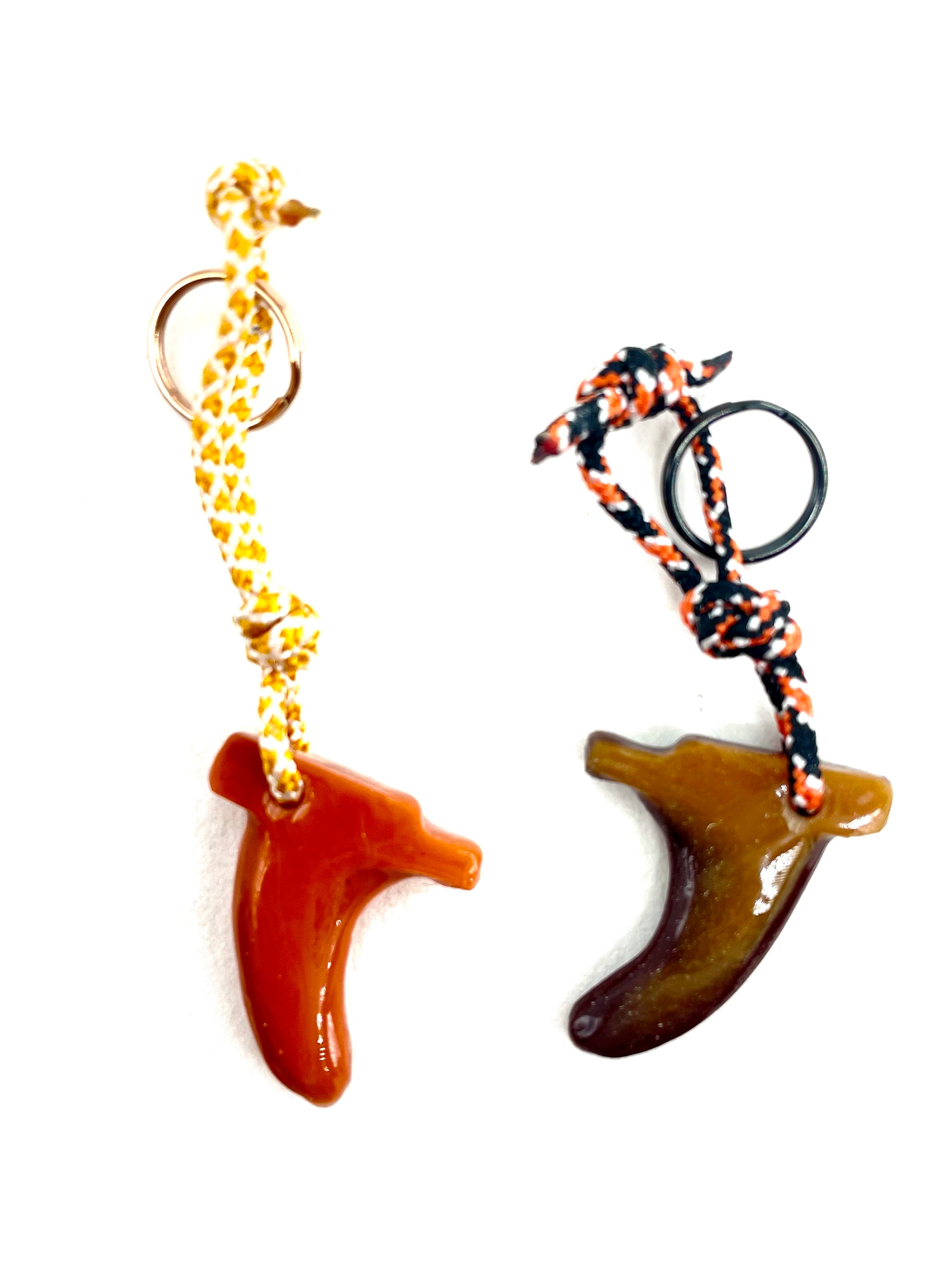 Resin Rad fin 2 tone Keyrings series of 2